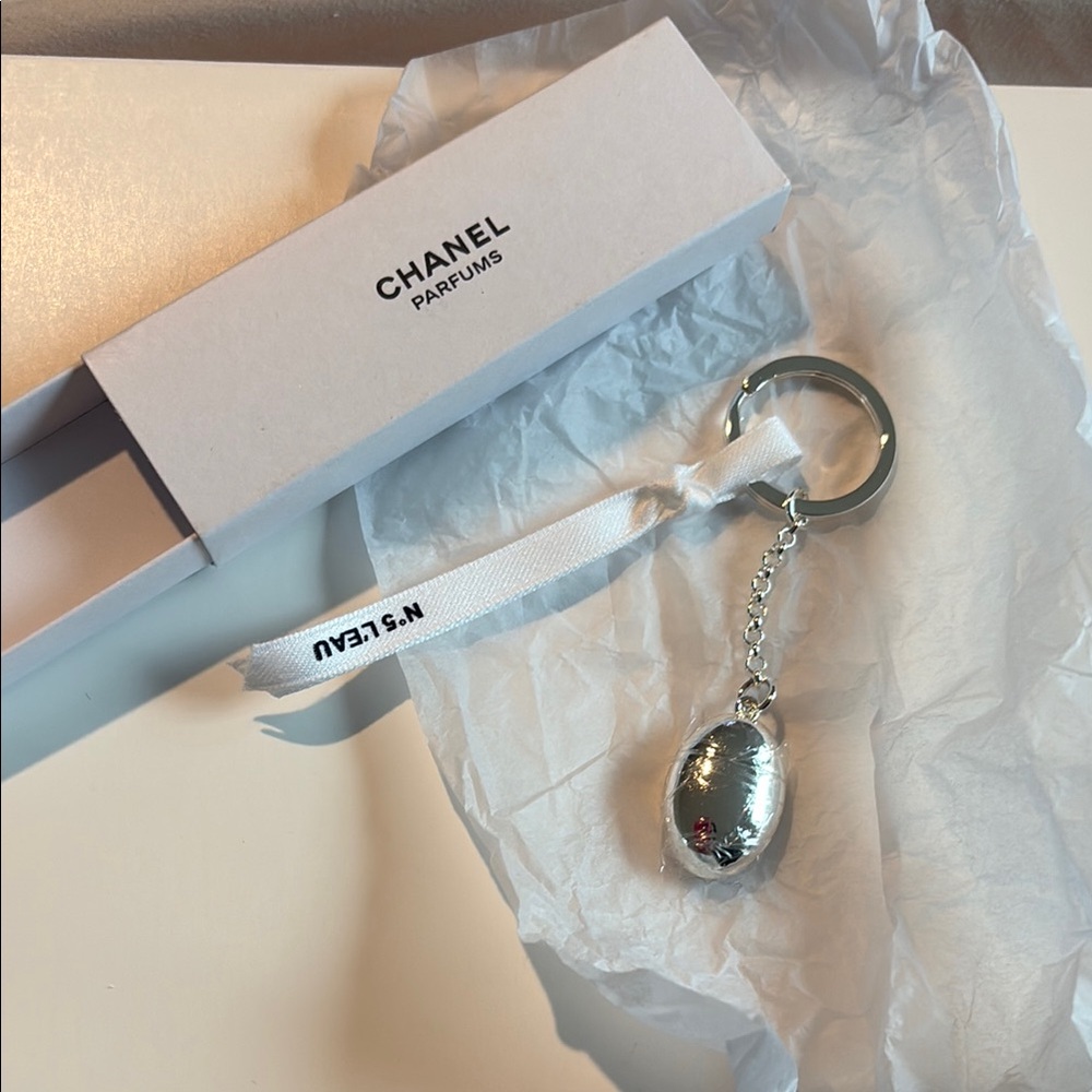 Chanel Silver Keychain